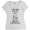 i work hard so my cat can live a better life Women's Triblend Scoop T-shirt