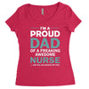 i'm a proud dad of freaking awesome nurse Women's Triblend Scoop T-shirt