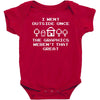 i went outside once Baby Bodysuit
