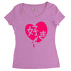 kawaii suki cute heart tee japanese kanji Women's Triblend Scoop T-shirt