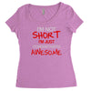 i'm not short awesome Women's Triblend Scoop T-shirt