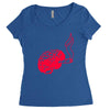 joint smoking brain Women's Triblend Scoop T-shirt