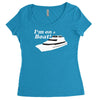 i'm on a boat Women's Triblend Scoop T-shirt