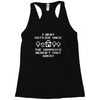 i went outside once Racerback Tank