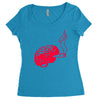 joint smoking brain Women's Triblend Scoop T-shirt