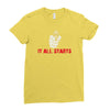 it all starts Ladies Fitted T-Shirt