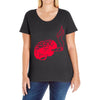 joint smoking brain Ladies Curvy T-Shirt