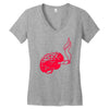 joint smoking brain Women's V-Neck T-Shirt