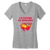 id rather be bowling Women's V-Neck T-Shirt