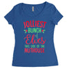 jolliest bunch of elves this side of the nuthouse Women's Triblend Scoop T-shirt