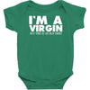 i'm a virgin but this is an old shirt Baby Bodysuit