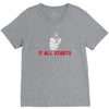 it all starts V-Neck Tee
