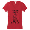 i work hard so my cat can live a better life Women's V-Neck T-Shirt