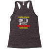 i'm here because you broke something Racerback Tank