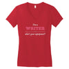 i'm a writer what's your superpower Women's V-Neck T-Shirt