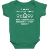 i went outside once Baby Bodysuit