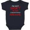 i'm not short awesome Baby Bodysuit
