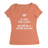 if you keep calm you'll never be a super saiyan Women's Triblend Scoop T-shirt