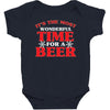 it's the most wonderful time for a beer Baby Bodysuit