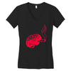 joint smoking brain Women's V-Neck T-Shirt