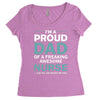 i'm a proud dad of freaking awesome nurse Women's Triblend Scoop T-shirt