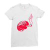 joint smoking brain Ladies Fitted T-Shirt