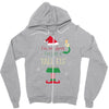 i'm not short i'm just a tall elf Zipper Hoodie