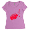 joint smoking brain Women's Triblend Scoop T-shirt