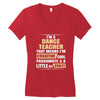 i'm a dance teacher, that means i'm creative cool passionate &amp; a littl Women's V-Neck T-Shirt