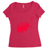 joint smoking brain Women's Triblend Scoop T-shirt