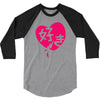 kawaii suki cute heart tee japanese kanji 3/4 Sleeve Shirt