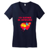 id rather be bowling Women's V-Neck T-Shirt