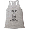 i work hard so my cat can live a better life Racerback Tank