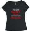 i'm not short awesome Women's Triblend Scoop T-shirt