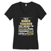 i'm a dance teacher, that means i'm creative cool passionate &amp; a littl Women's V-Neck T-Shirt