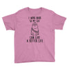 i work hard so my cat can live a better life Youth Tee