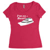 i'm on a boat Women's Triblend Scoop T-shirt