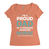 i'm a proud dad of freaking awesome nurse Women's Triblend Scoop T-shirt