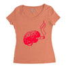 joint smoking brain Women's Triblend Scoop T-shirt