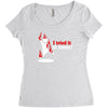 i tried it at home Women's Triblend Scoop T-shirt