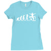dj evolution funny music mixing djing disk jockey turntable Ladies Fitted T-Shirt
