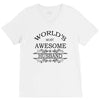 world's most amazing husband greeting V-Neck Tee