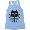 cats love boxes Racerback Tank