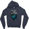 nature heart Zipper Hoodie