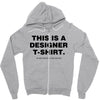This is a Designer T-Shirt Zipper Hoodie