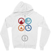 Bong Mathematics design with Earth, Fire, Air, Water and bong icons Zipper Hoodie