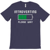 low battery introvert pun humor T-Shirt