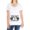 This Baby is Almost Out Ladies Curvy T-Shirt