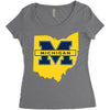 ohio for michigan Women's Triblend Scoop T-shirt