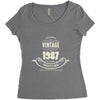 premium vintage 1987 classic perfectly aged limited edition Women's Triblend Scoop T-shirt